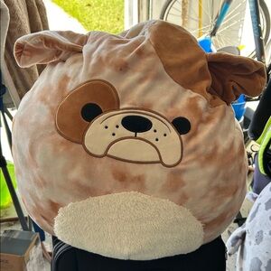 Brown and White Dog Plush Toy